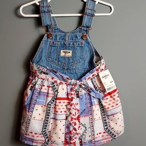 NWT OshKosh Overall Dress - size 18 mo.